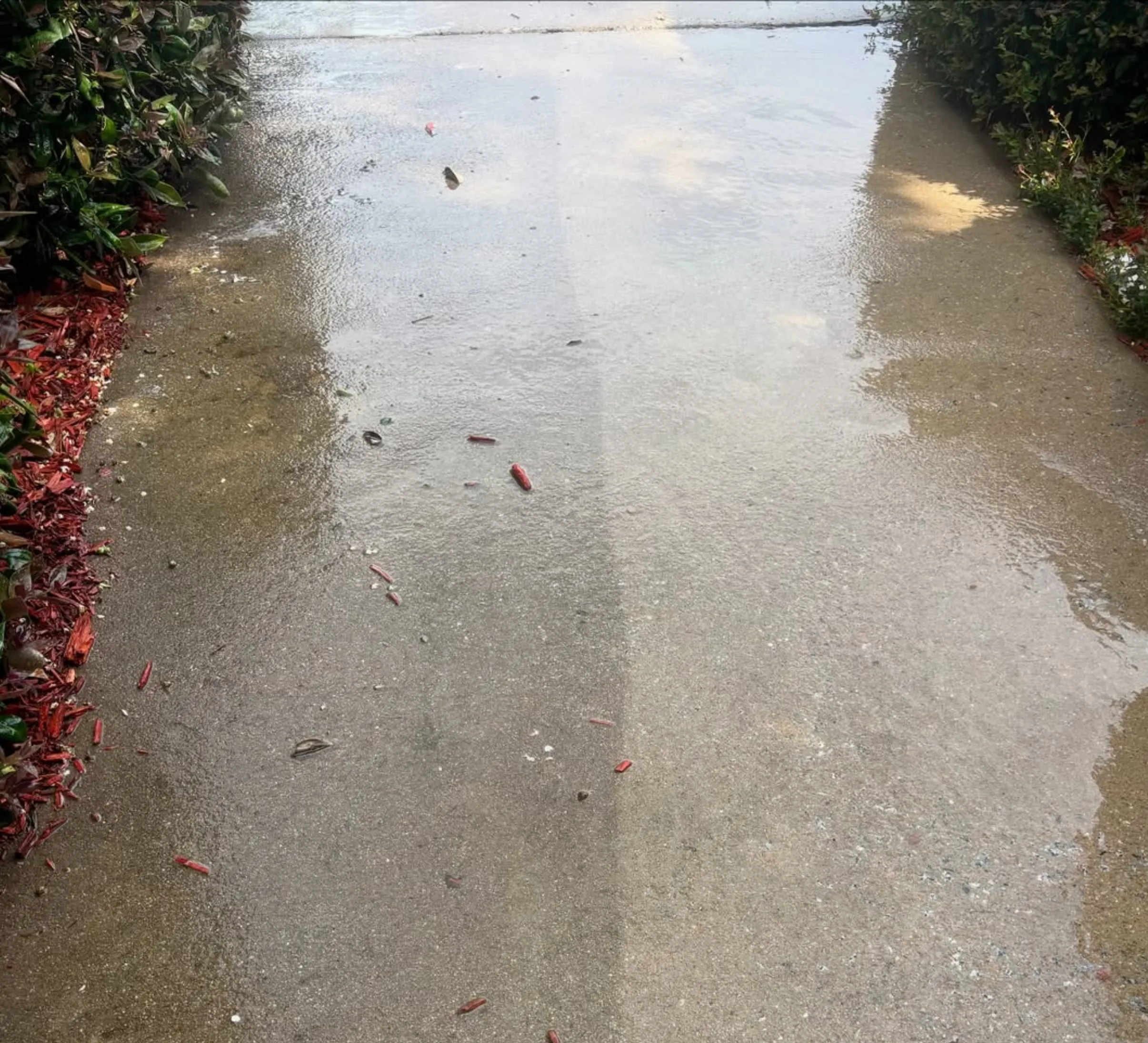 power wash concrete driveway